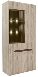 Black Red White Glass Cabinet Azteca Trio San Remo Oak