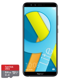 Huawei Honor 9 Lite 32GB Dual Midnight Black with SanDisk 64GB Ultra MicroSD Card