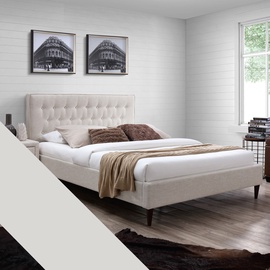 Home4you Emilia Bed Beige + Harmony Delux 160x200
