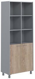 Skyland Offix New Office Cabinet OHC 87.5 Light Sonoma Oak/Metallic