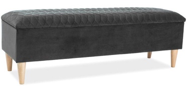 Pufs Azurro, pelēka, 129 cm x 40 cm x 45 cm