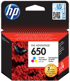Кассета для принтера HP 650, синий/желтый/фиолетовый, 5 мл