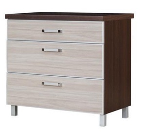 Кухонный шкаф Bodzio Ola Bottom 90 Nut Latte, 900x520x860 мм
