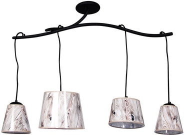 Wofi Ancona 4x60W E27 Black/Wood 060202