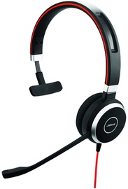 Laidinės ausinės Jabra Evolve 40 Mono, juoda/raudona