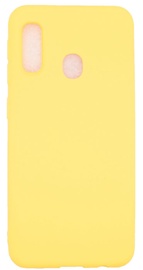 Evelatus Soft Touch Back Case With Strap For Samsung Galaxy A20e Yellow