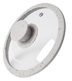 Fissman Arcades Lid With Marble Silicone Rim Light Grey D16cm