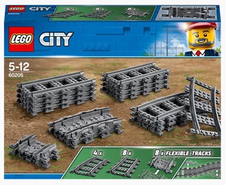 Konstruktorius LEGO City Bėgiai ir posūkiai 60205, 20 vnt.