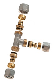 Išardomasis užveržiamas tritaškis, TDM Brass, 18 x 16 x 18 mm