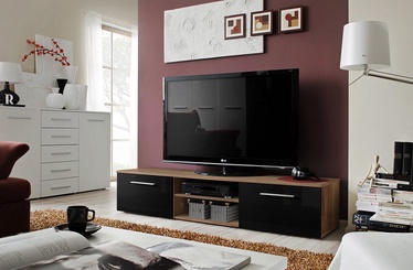TV-laud ASM Bono II Plum/Black Gloss, 1800x450x350 mm