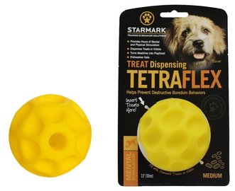 Игрушка для собаки Starmark Treat Dispensing Tetraflex M Yellow