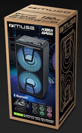 Bezvadu skaļrunis Muse M-1820 DJ, melna, 150 W