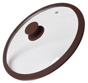 Fissman Arcades Lid With Marble Silicone Rim Dark Brown D26cm