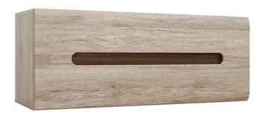 Black Red White Azteca Hanging Cabinet 105x41cm San Remo Oak