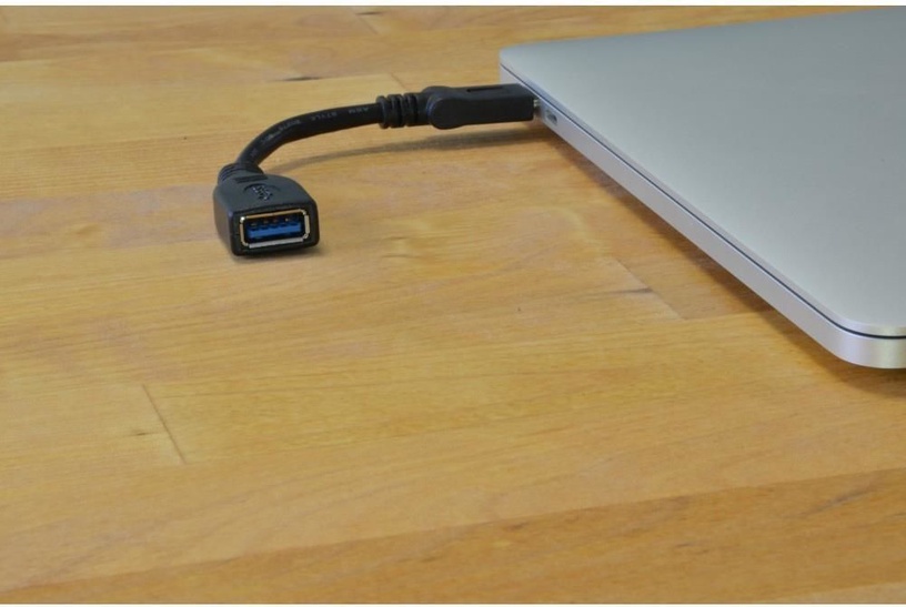 Провод Port Designs USB 3.0, USB Type-C, 0.15 м, черный