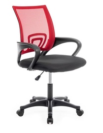 Офисный стул Top E Shop Moris, 48 x 59 x 89 см, черный/красный