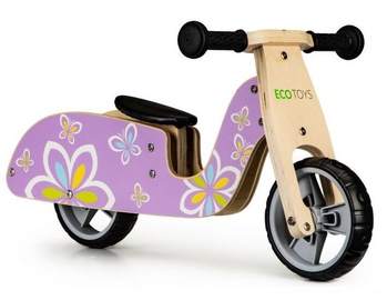 Balansinis dviratis EcoToys Wooden, rožinis