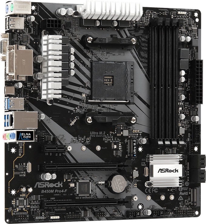 Mātesplate ASRock B450M PRO4-F