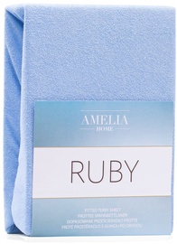 Voodilina AmeliaHome Ruby, sinine, 200x200 cm, kummiga