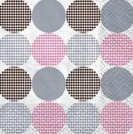 Paw Decor Collection Dotsy Dots Rosa Napkins 33x33cm