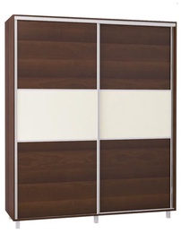 Bodzio SZP200W Sliding Wardrobe 200x240cm Walnut/Vanila