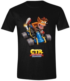 Licenced Crash Team Racing Crash Car T-Shirt Black XL