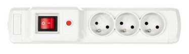 ActiveJet Surge Protector 3 Outlet Grey 1m