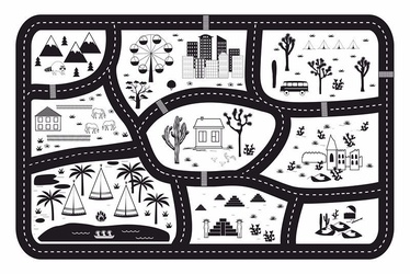 Spēļu paklājs Marko City, 100 cm x 150 cm