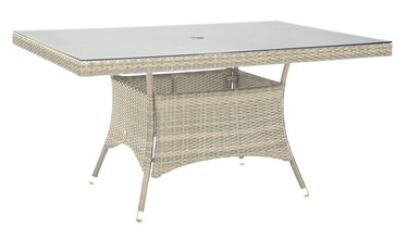 Home4you Wicker Table 150x100x74cm Beige