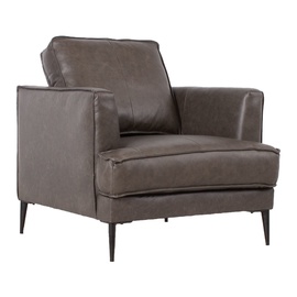 Atzveltnes krēsls Home4you Leo Grey, 80x86x85 cm
