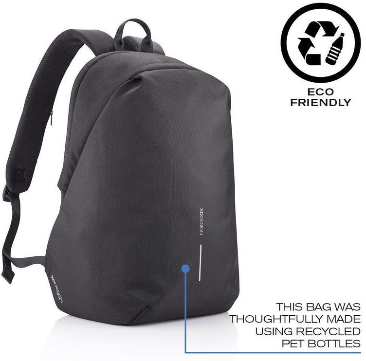 Рюкзак XD Design Bobby Soft Anti-Theft Backpack Black, черный, 16 л, 15.6″