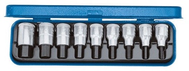 Gedore Screwdriver bit socket set 1/2" 9pcs 6156250