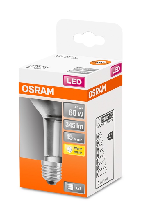 Lambipirn Osram LED, soe valge, E27, 4.3 W, 345 lm
