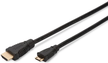 Laidas Assmann HDMI/HDMI-mini Mini HDMI male, HDMI male, 3 m, juoda