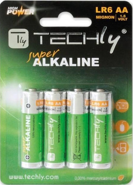 Baterijas Techly, AA, 4 gab.