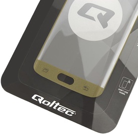 Qoltec Premium Tempered Glass Screen Protector Full Face For Samsung Galaxy S7 Edge Gold