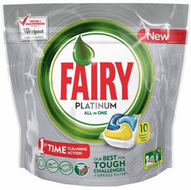 Automatinių indaplovių kapsulės Fairy All in 1 Platinum Lemon, 10 vnt.