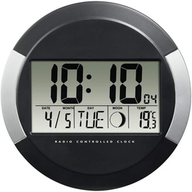 Настенные и интерьерные часы Hama PP-245 DCF Radio Wall Clock Black