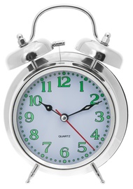Настольные кварцевые часы 4Living, серебристый, пластик/металл, 11 см x 11 см