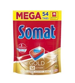 Tabletes trauku mazgājamajai mašīnai Somat Gold, 54 gab.