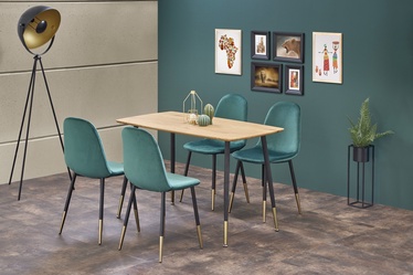 Valgomojo stalas Halmar Tripolis Golden Oak/Black, 1200x700x760 mm