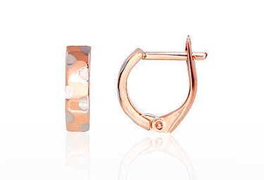 Diamond Sky 14K Red Gold Earrings Monroe VII Solid Gold 585