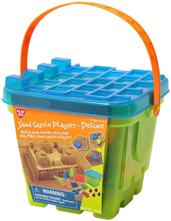 Smėlio žaislų rinkinys PlayGo Deluxe Sand Castle, įvairių spalvų, 216 mm x 216 mm, 25 vnt.