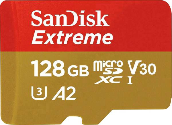 Mälukaart SanDisk Extreme 128GB microSDXC UHS-I U3 + SD Adapter
