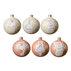 Burbulas rožinis stiklinis 8cm 1vnt 050169