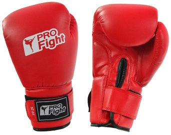 Boksa cimdi ProFight Boxing Gloves, sarkana, 10 oz