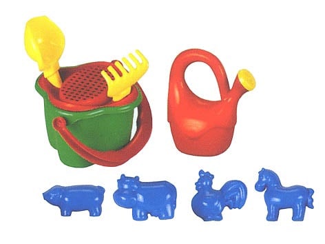 Smilšu kastes rotaļlietu komplekts Hemar 00082, daudzkrāsains, 9 gab.