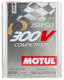 Машинное масло Motul 300V Competition 15W - 50, синтетический, для легкового автомобиля, 2 л