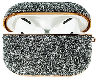 Kingxbar Crystal Fabric Shiny Glitter Case For AirPods AirPods Pro Silver