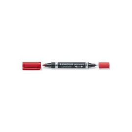 Marker Lumocolor Duo punane 0,6/1,5mm Staedtler